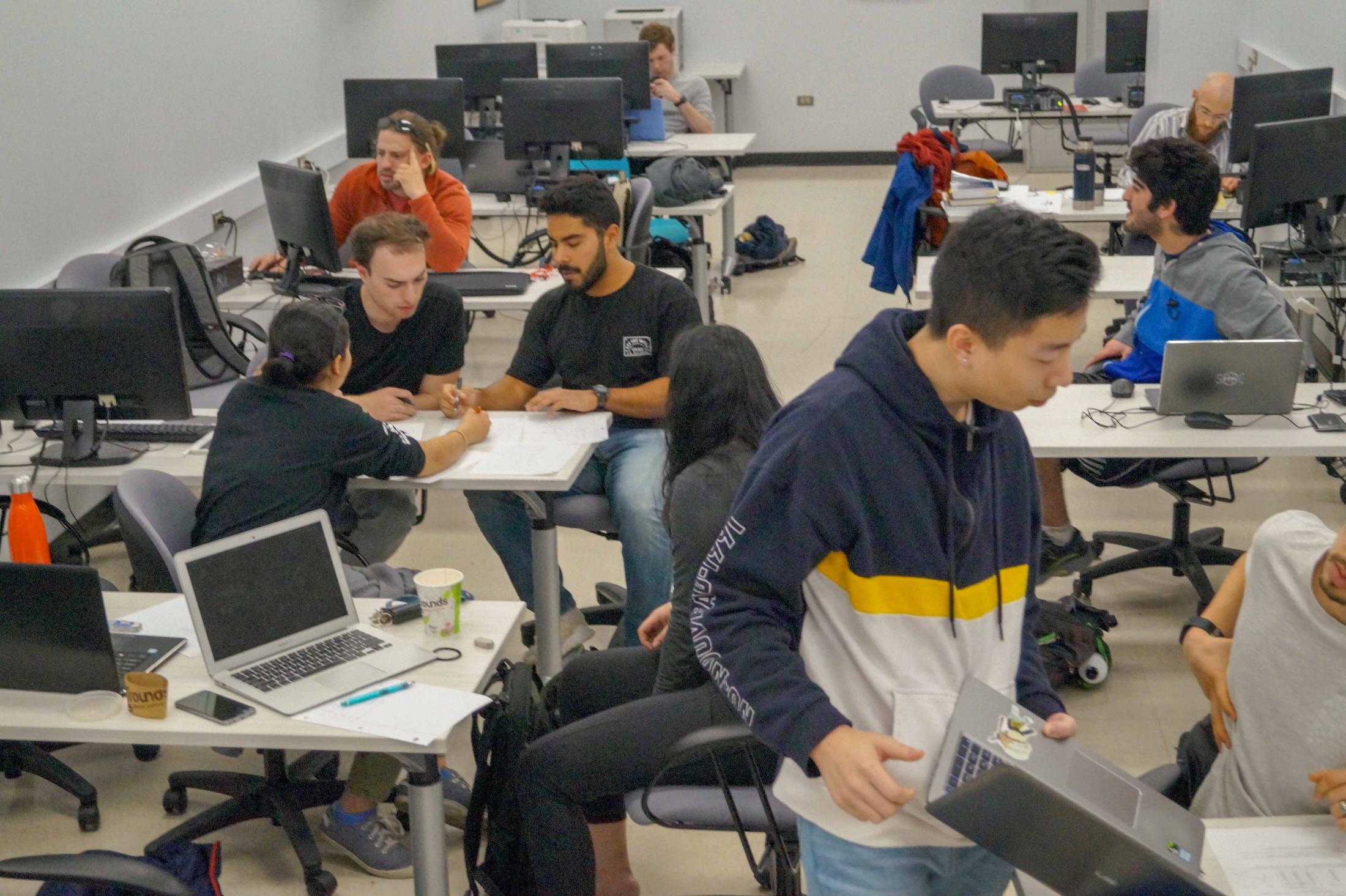 Students working in Student Computer Lab BAE UC Davis