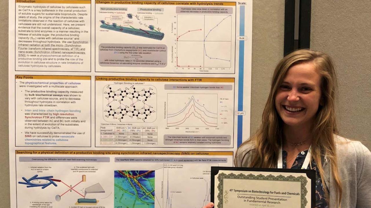 Jennifer Nill with her poster