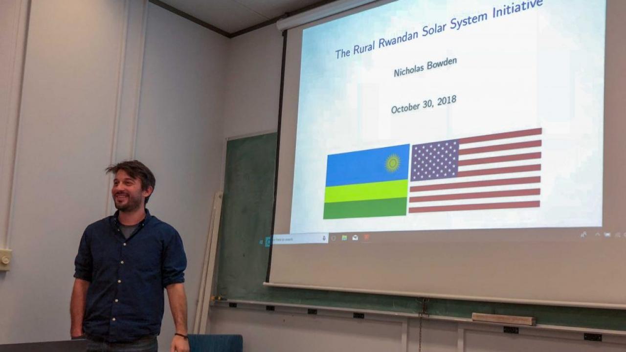 Nicholas Bowden UC Davis BAE Rural Rwanda Solar System Initiative