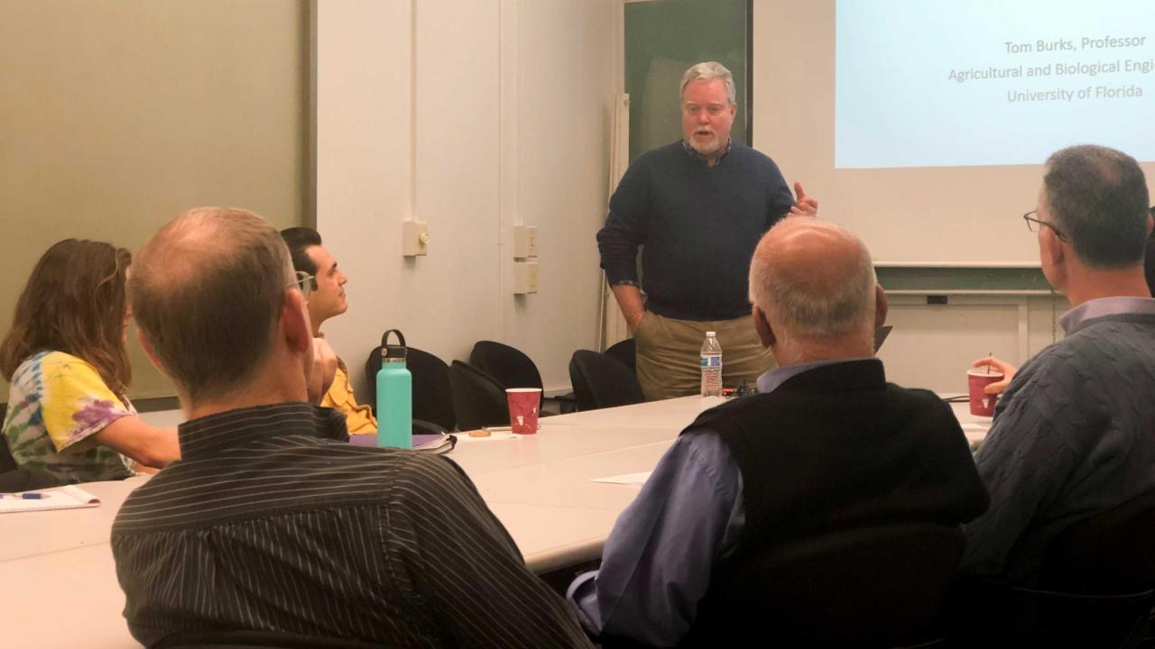 Tom Burks Seminar at UC Davis in Biological and Agricultural Engineering department