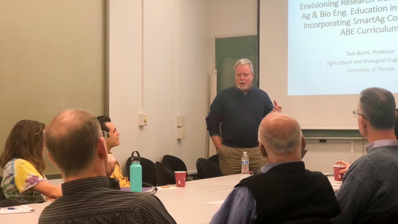 Tom Burks Seminar at UC Davis in Biological and Agricultural Engineering department