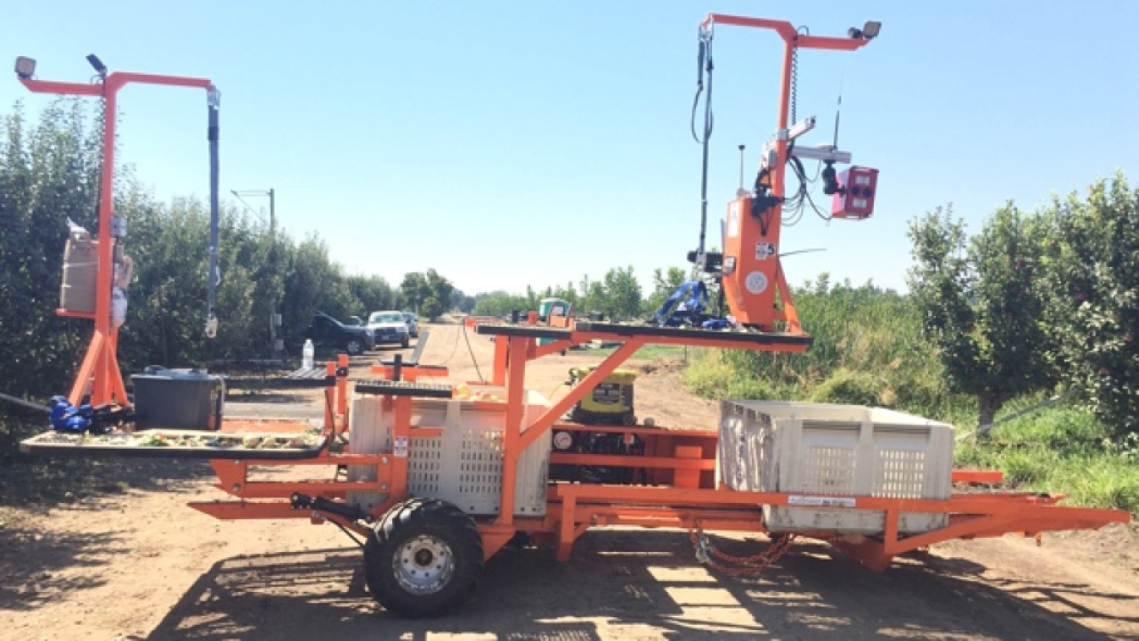 uc davis biological agricultural engineering stavros vougioukas nifa robotic fruit picking