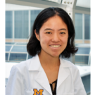 Portrait of Jiajie Jessica Xu in a lab coat